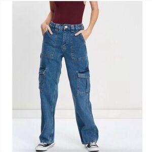 BDG Urban Outfitter Cargo Jeans Skater High Rise Utility Straight UO Sz M